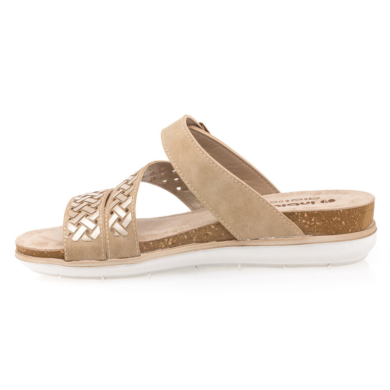 Zuecos/mules beige para mujer