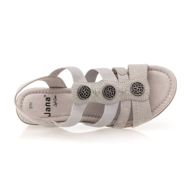 Sandali da donna grigi / Scarpe aperte in punta