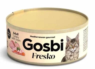 GOSBI Gosbi Fresko Chat Adulte Dinde et Jambon 70 g