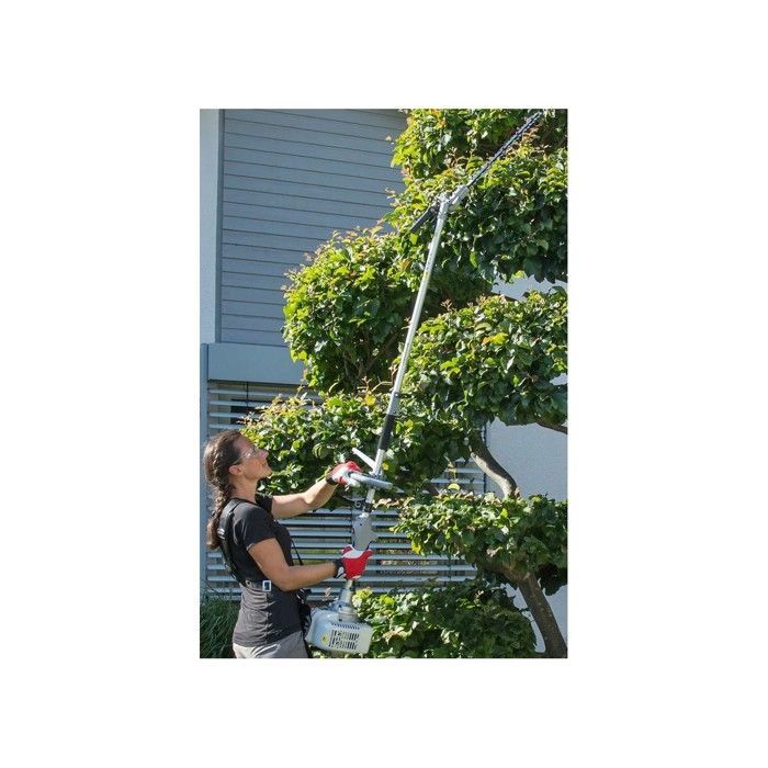Outils de Jardin Multifonction Thermique 4 en 1 Taille haie + Élagueuse + Débroussailleuse (lame et bobine) IKRA