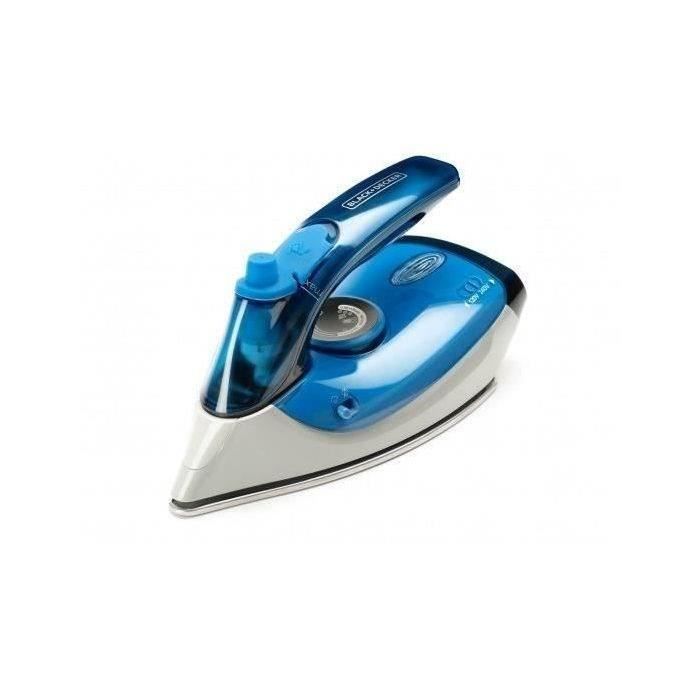 Plancha de viaje - BLACK & DECKER - BXIR1000E - 100W - 120V y 240V - 50g/min - Suela de acero inoxidable