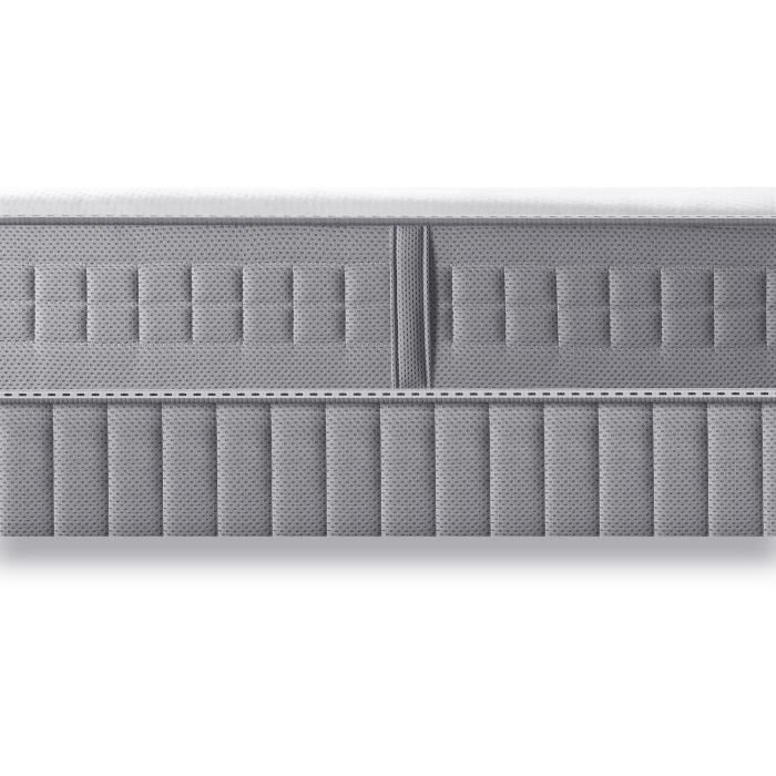 Ensemble matelas sommier 160 x 200 SIMMONS Hauteur 25 cm - Ressorts ensachés Sensoft - Fabriqué en France -  SW3