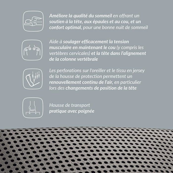 Oreiller Ergonomique - BIOSYNEX - MEMOCERVICAL - 40x60 cm - Mémoire de Forme - Dispositif Médical