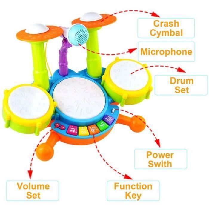 Spielzeug-Musikinstrumente für Kinder, Schlagzeugspielzeug, elektronisches Schlagzeug