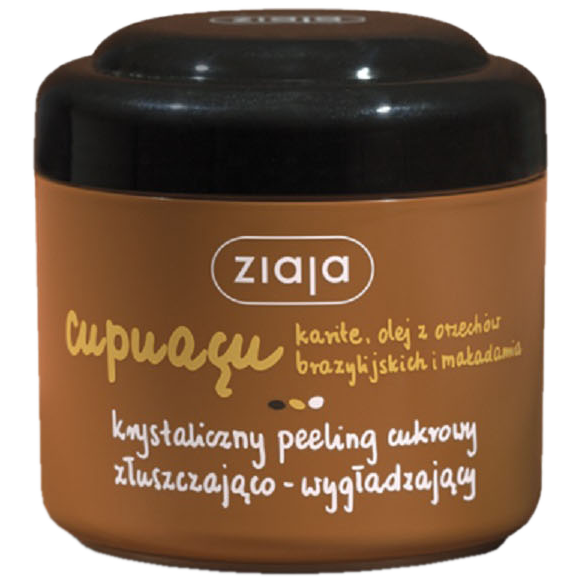 Ziaja Kristalliner Zuckerpeeling, Peeling und Glättung für den Körper, 200 ml, Cupuaçu