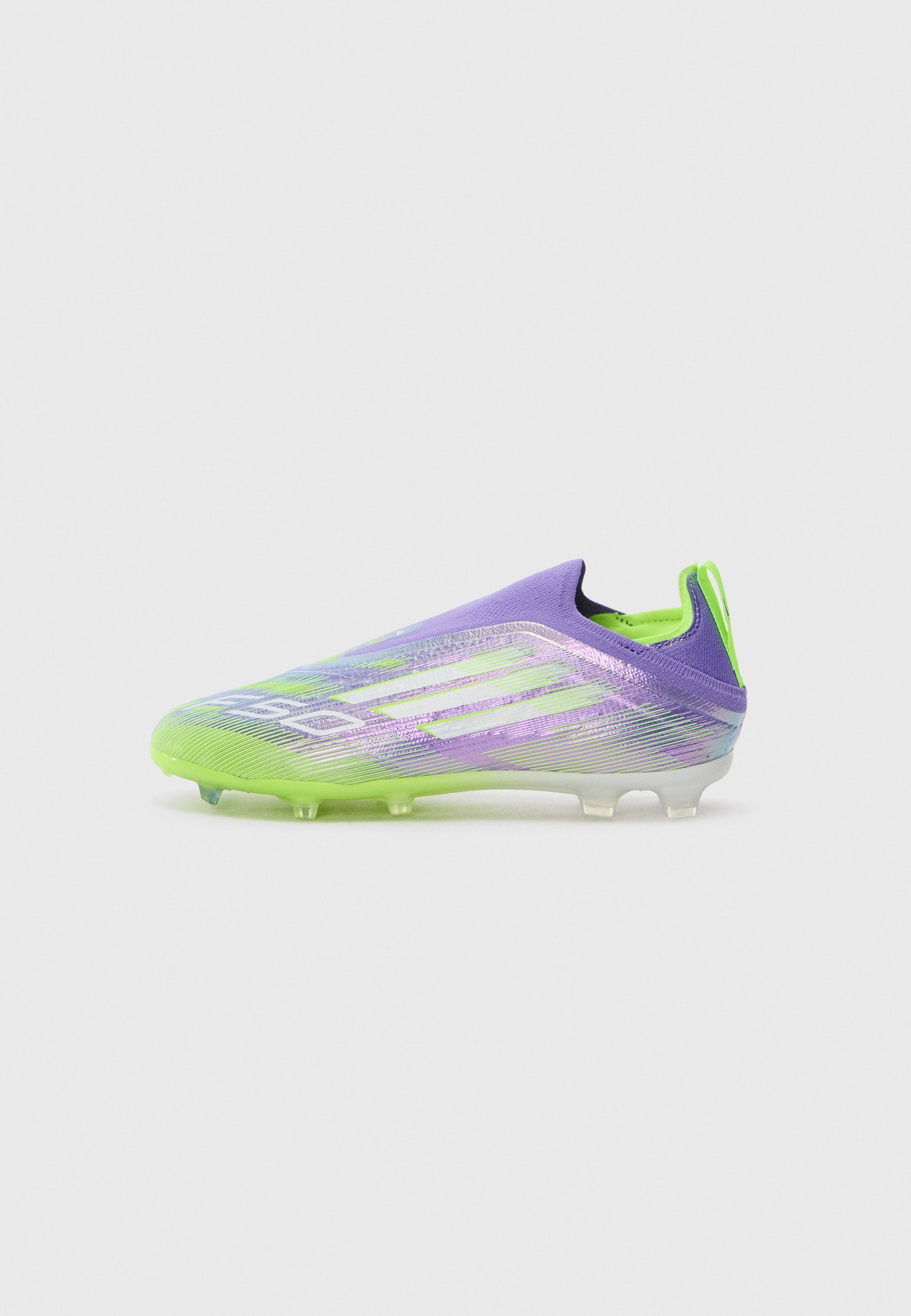 adidas Performance F50 ELITE UNISEXE - Chaussures de football pour terrain ferme - violet vif/blanc/citron clair