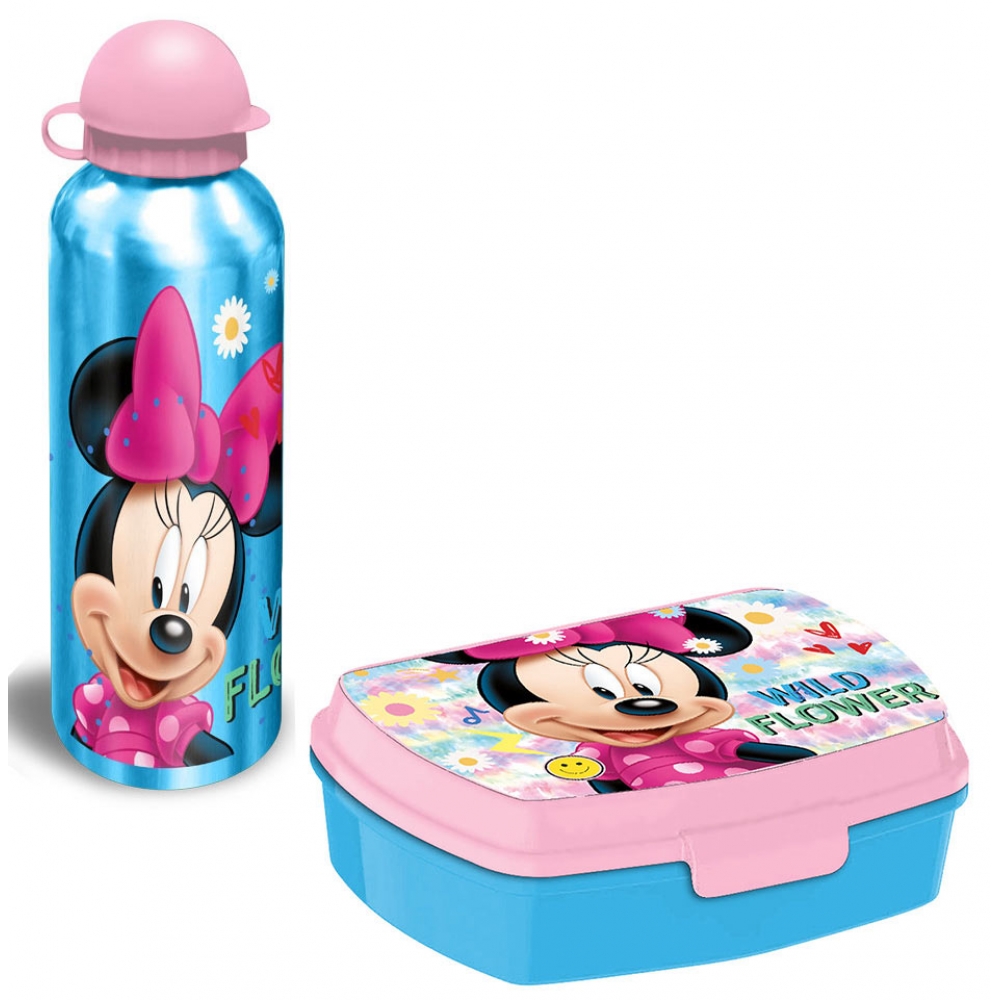 Ensemble boîte à lunch et biberon Minnie Mouse