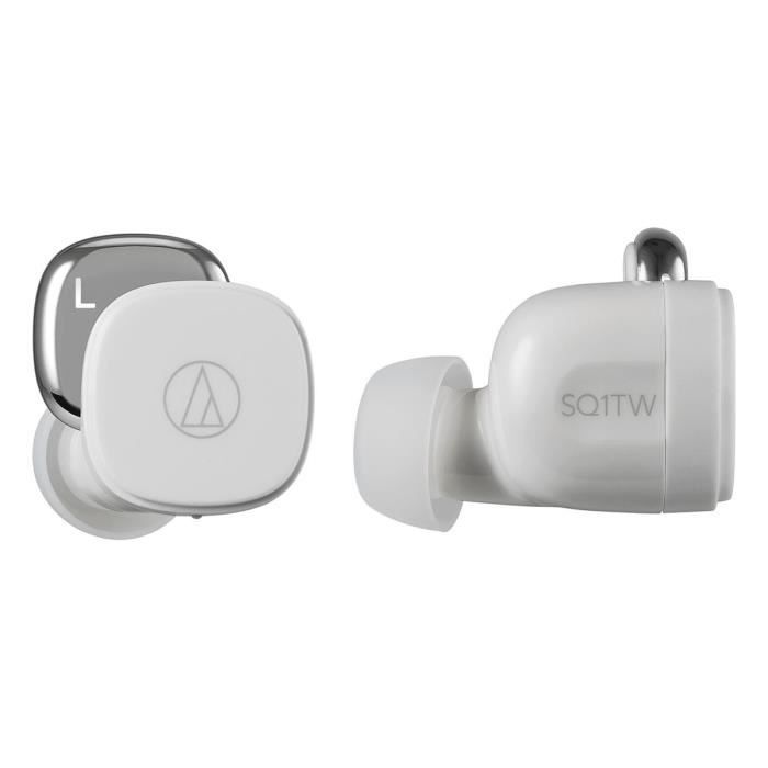 Auricolari wireless Audio-Technica ATH-SQ1TW - Bianchi - Bluetooth 5.0 - Lunga durata della batteria - Comfort superiore