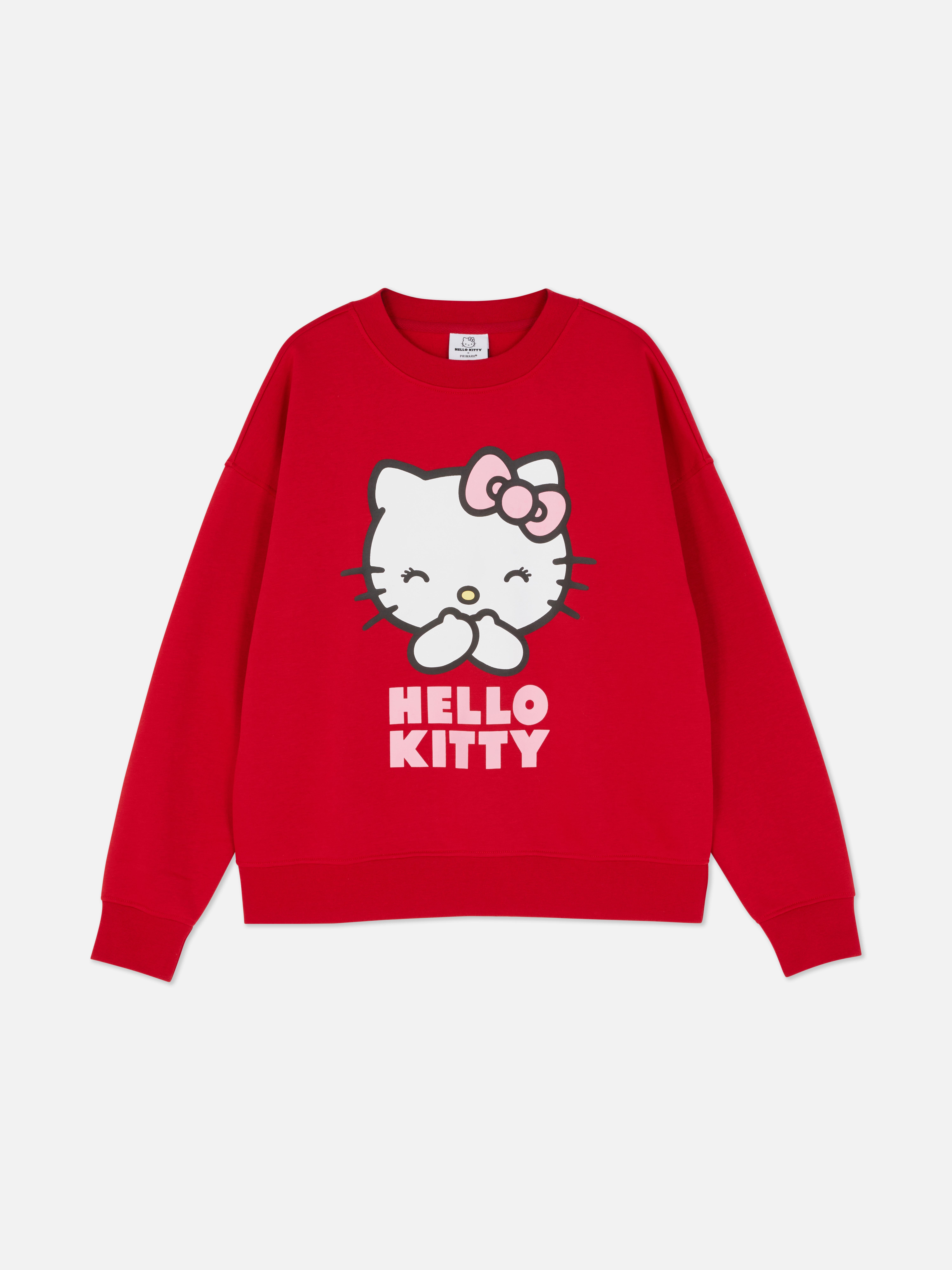Φούτερ με στάμπα Hello Kitty. Ένα πολύχρωμο φούτερ Hello Kitty με στρογγυλή λαιμόκοψη και μακριά μανίκια.