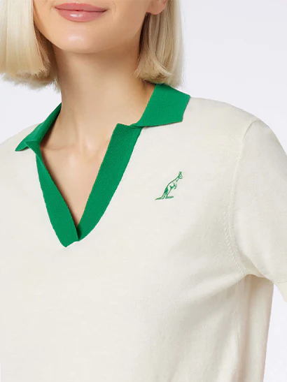 Polo Evonne in maglia di cotone con ricamo Australian | AUSTRALIAN BRA
