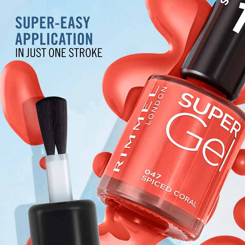 Hybridní lak na nehty Rimmel Super Gel bez použití UV/LED lampy