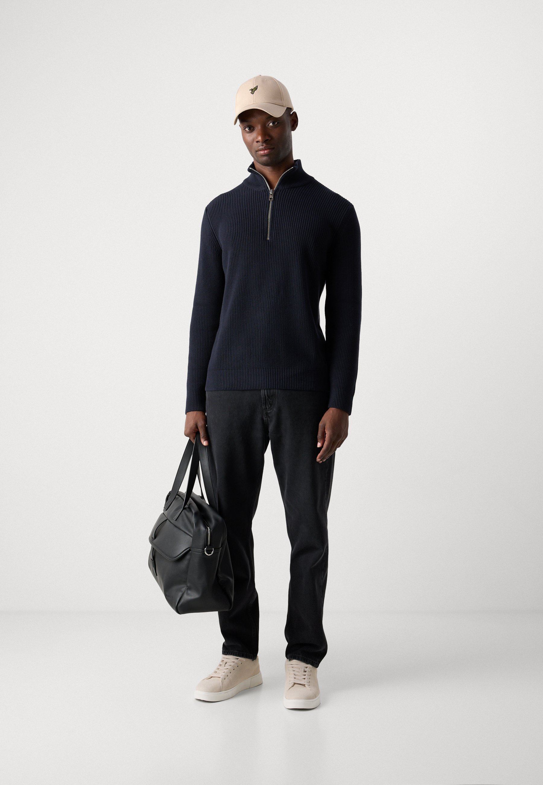 Marc O'Polo DENIM LONGSLEEVE TROYER - Jumper - blue depths