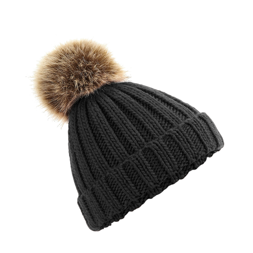  Bonnet épais Beechfield pour enfants avec pompon