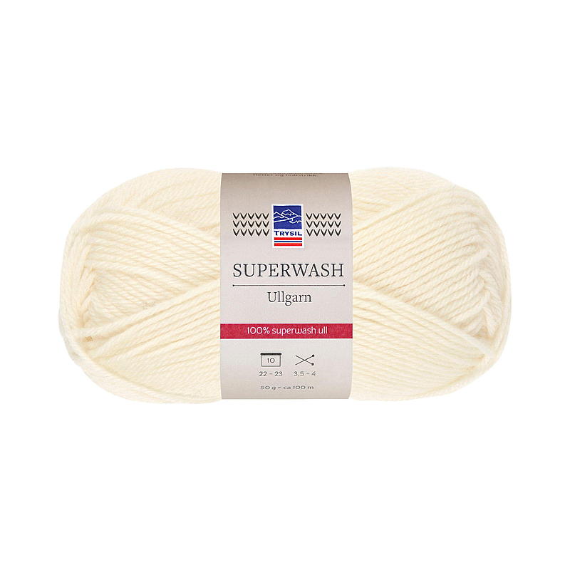 Trysil Superwash uldgarn Offwhite