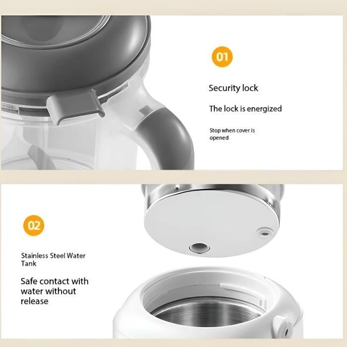 Mixeur, préparation d'aliments pour bébés, cuisson à la vapeur, réchauffage, fonction minuterie, capacité 400 ml, 200 W