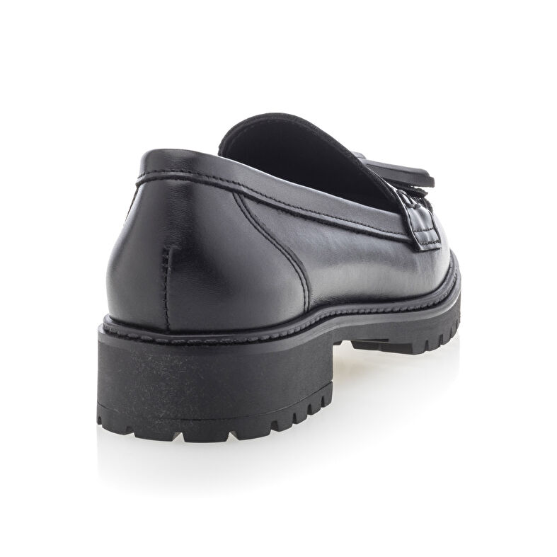 Svarta loafers/båtskor för kvinnor