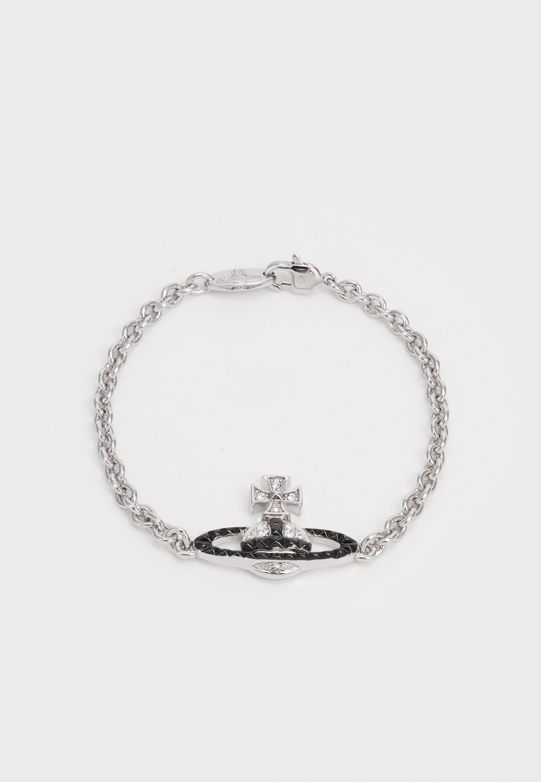 Vivienne Westwood MAYFAIR RELIEF UNISEX - Armband - antraciet/wit