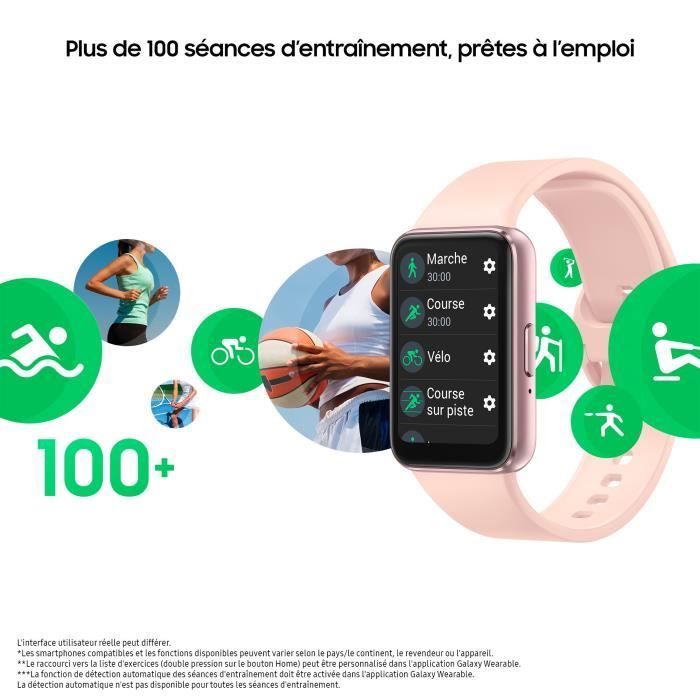 Pulseira Inteligente SAMSUNG Galaxy Fit 3 Rosa