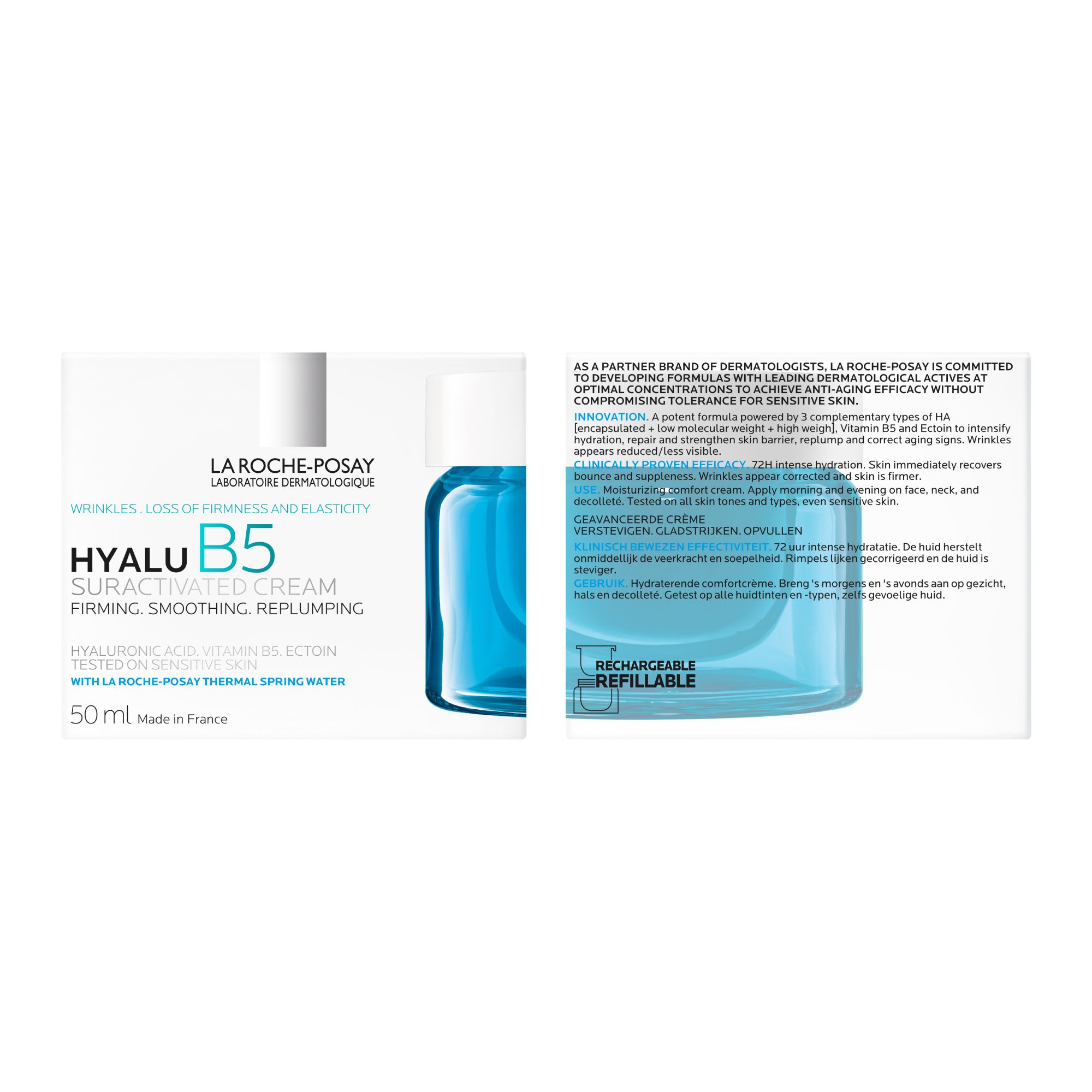 „Hyalu B5“ stangrinamasis ir atgaivinamasis kremas nuo raukšlių Prieš raukšles ir senėjimą stabdantis