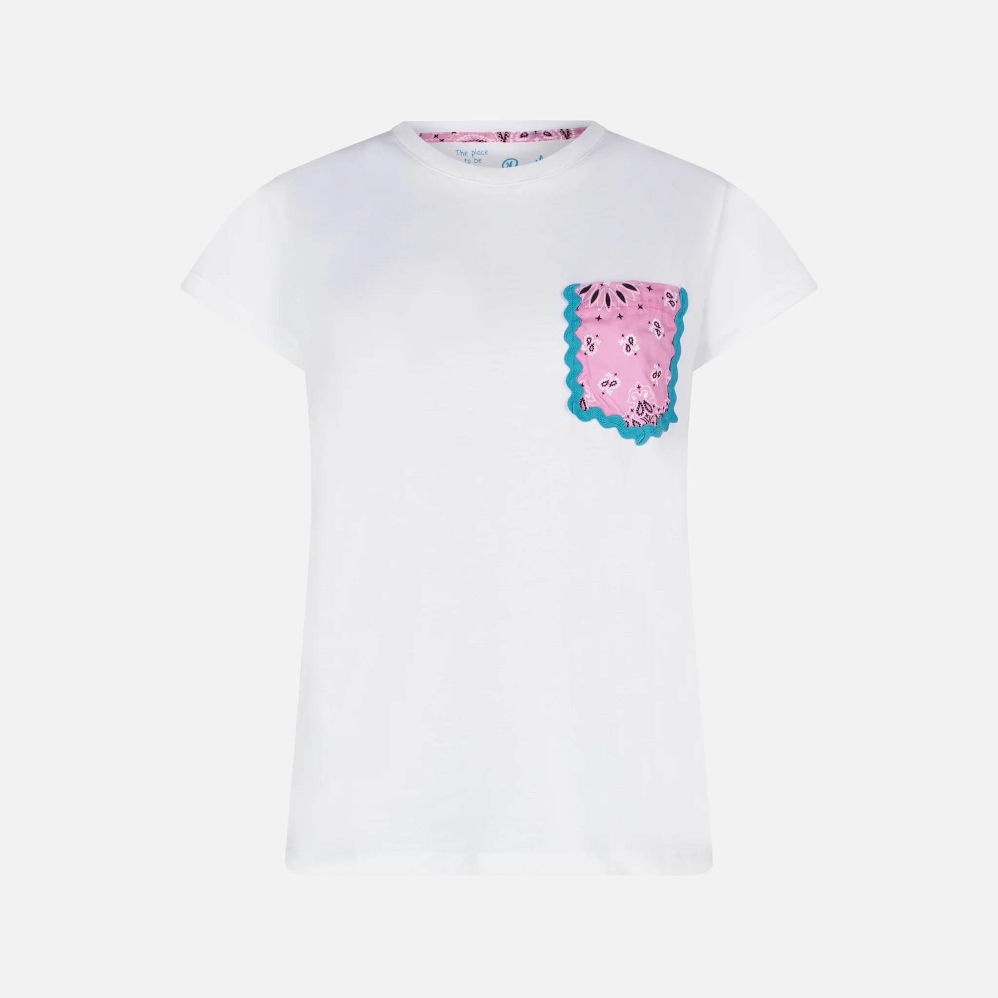 T-shirt da donna in cotone con taschino