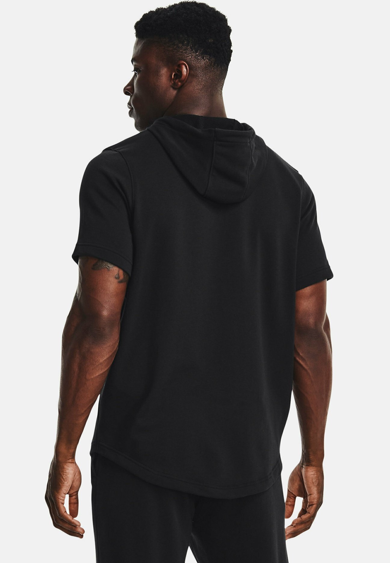 Under Armour RIVAL TERRY - T-shirt met print - zwart
