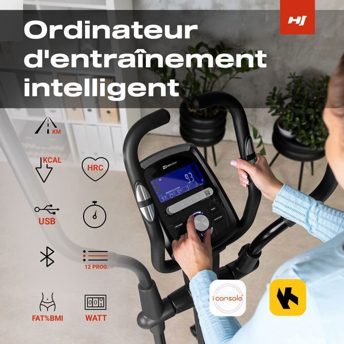 Blaze HS-060C -crosstrainer, 17,5 kg vauhtipyörä, 32 elektronista vastustasoa, Bluetooth, USB