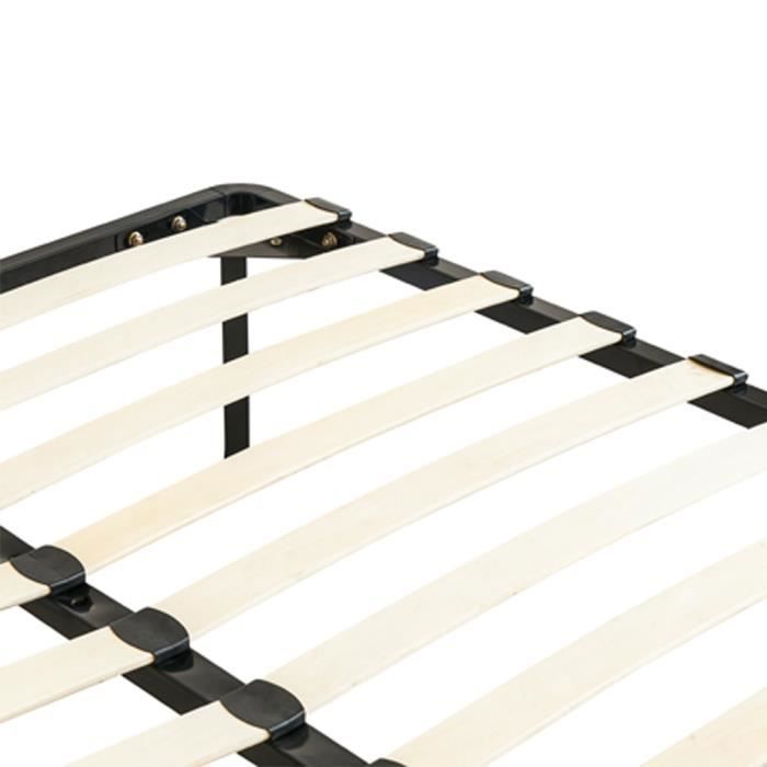 160x200 cm lamelbund - DEWINNER - Forstærket stål - 26 lameller - 7 ben inkluderet
