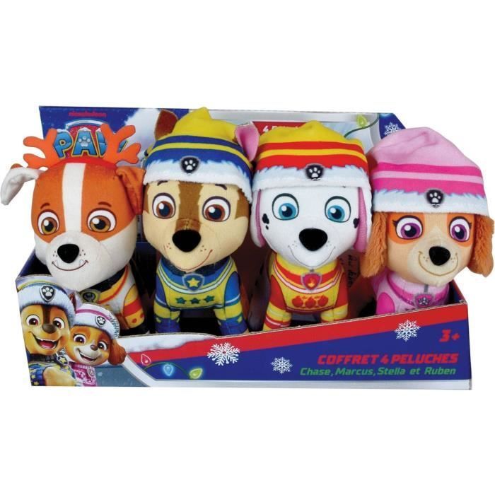 PAW Patrol 4er-Pack Plüschtiere: Chase, Marshall, Rubble und Skye, von Jemini, ca. 12 cm groß, geeignet für Kinder ab 3 Jahren