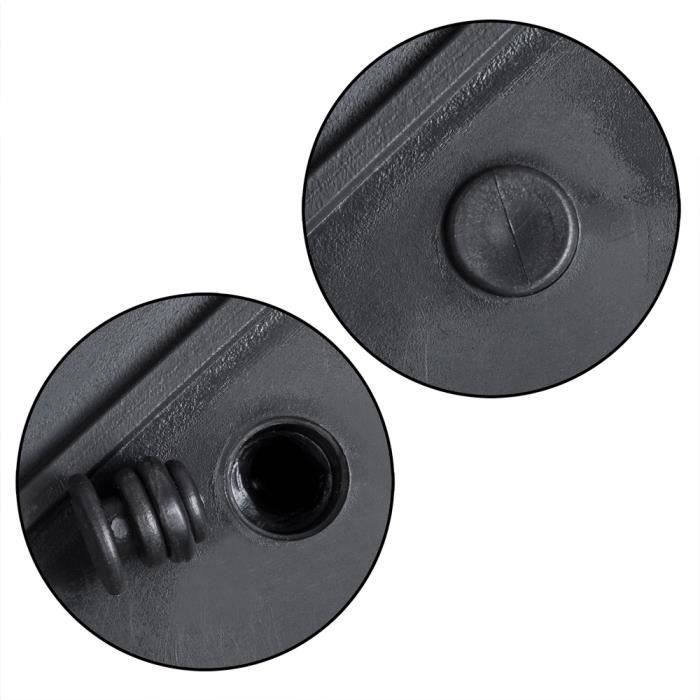 Set de 3 pots de fleurs polyrotin noir cache-pot pot intérieur évacuation eau extérieur intérieur bac à fleurs jardinière