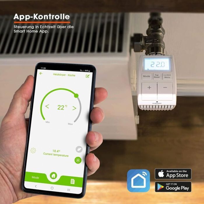 Termostato inteligente para radiador - MHY® - Kit de inicio - Tecnología ZigBee - Control digital de la calefacción