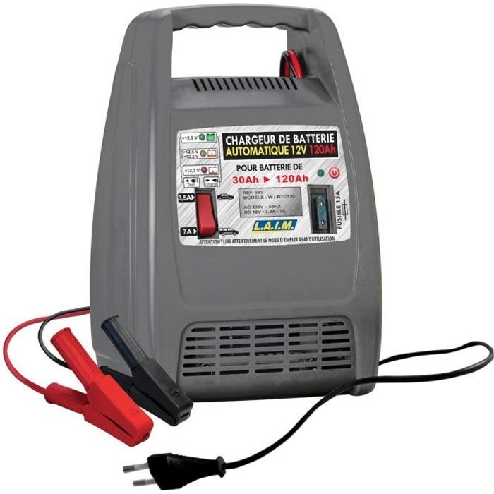 CARGADOR AUTOMÁTICO DE BATERÍAS DE 12V 120AH (10A)