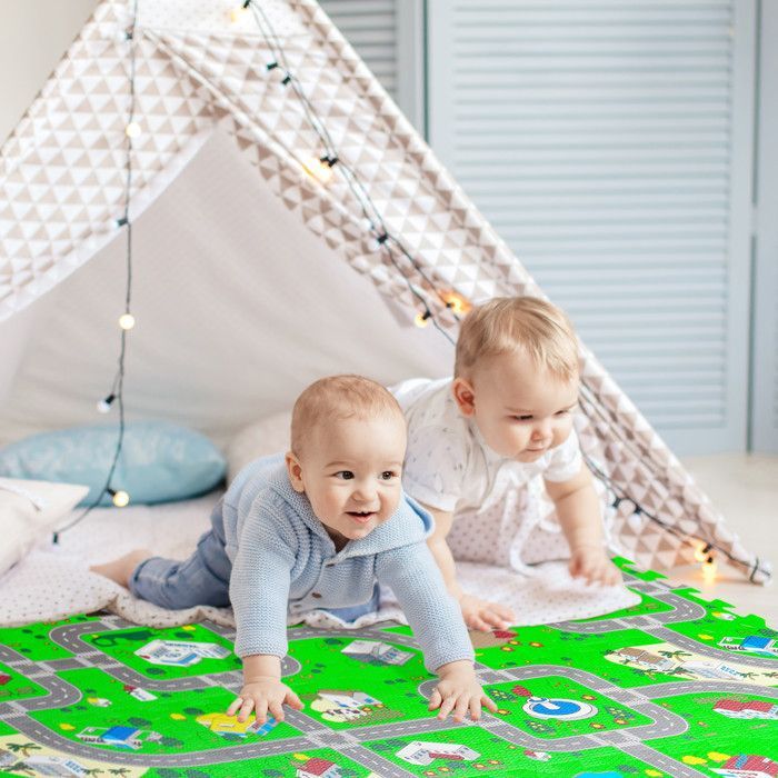 Tapis de puzzle - RELAXDAYS - Circuit - 18 pièces - Mousse EVA - Multicolore - 178,5 x 90 cm
