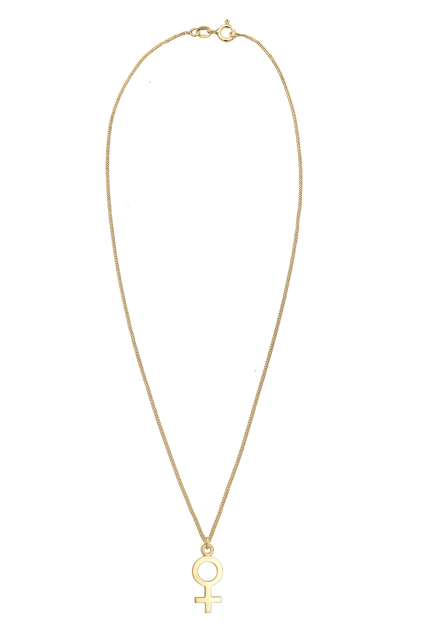 Elli Venus Pendentif Feminin Symbole Basic Minimal Collier Femme - (925/1000) Argent