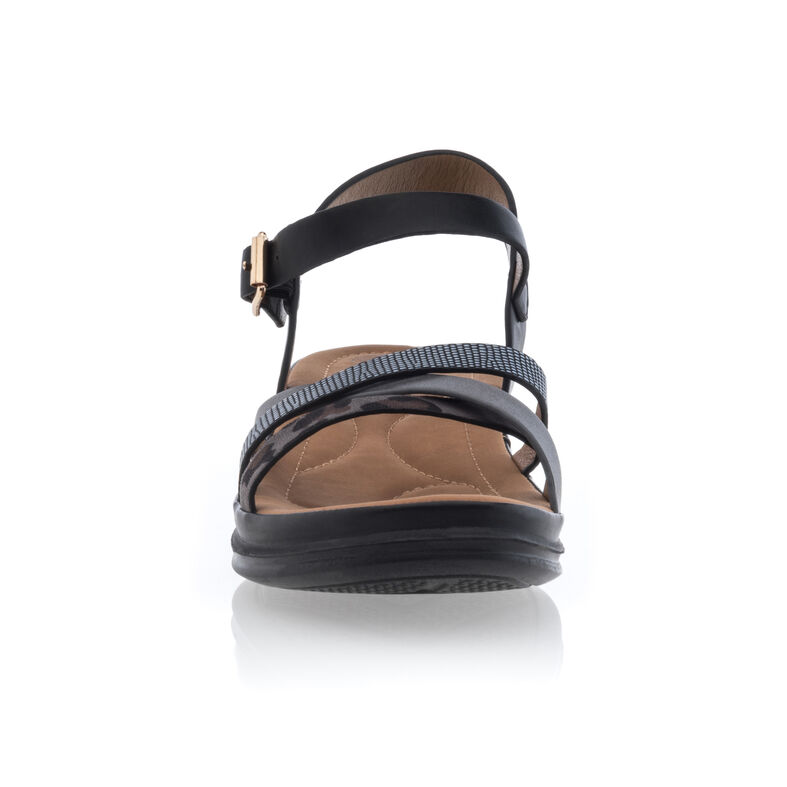 Sandali neri da donna / Scarpe aperte in punta