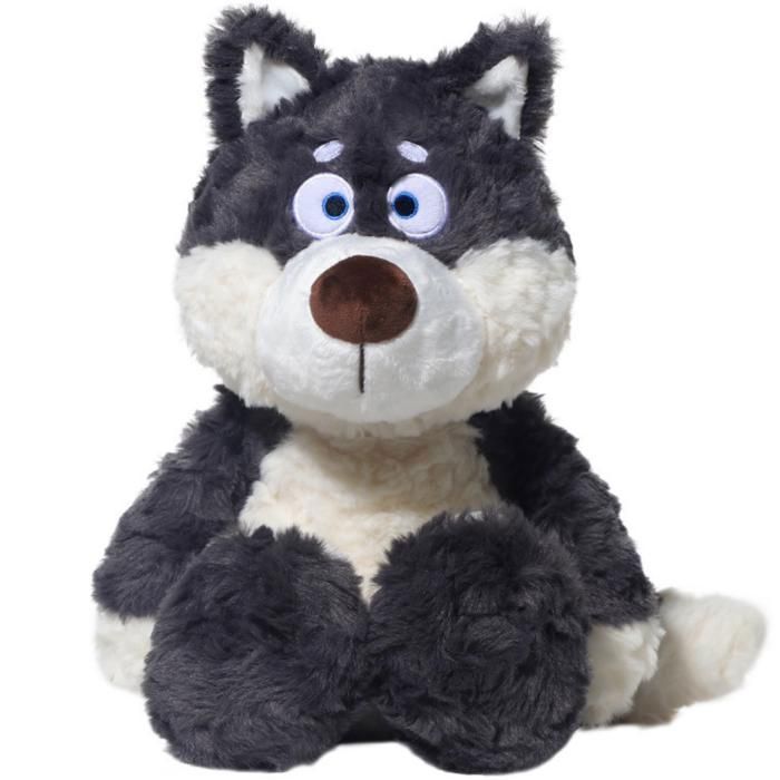 Pehmeä ja pörröinen harmaa susi -pehmolelu 40 cm - KETTYS® Premium Quality Baby Doll -lelu