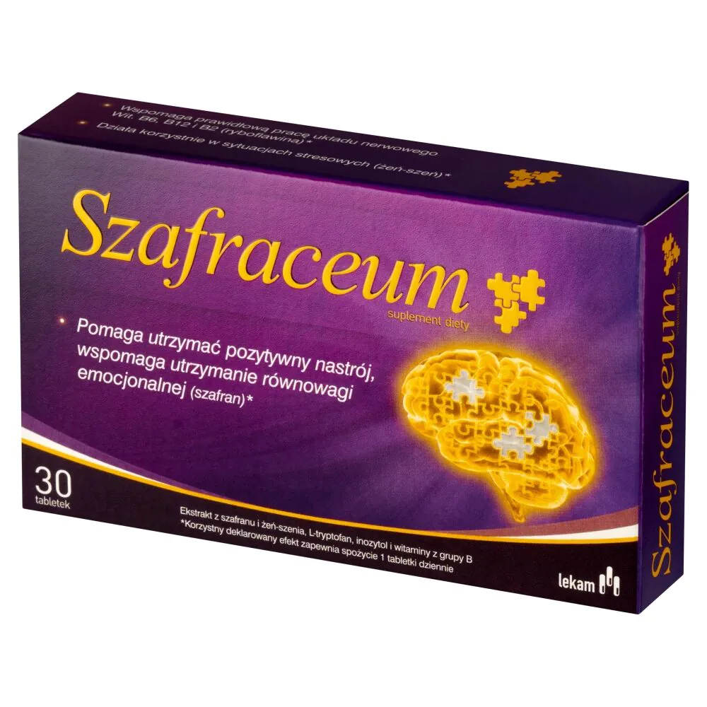 Szafraceum, Suplement diety na dobry nastrój, Tabletki