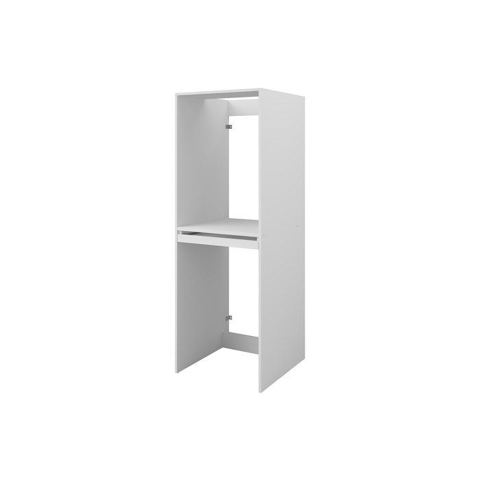 Meuble pour machine à laver et sèche-linge – Blanc – L64 x H184 cm – ERKANO