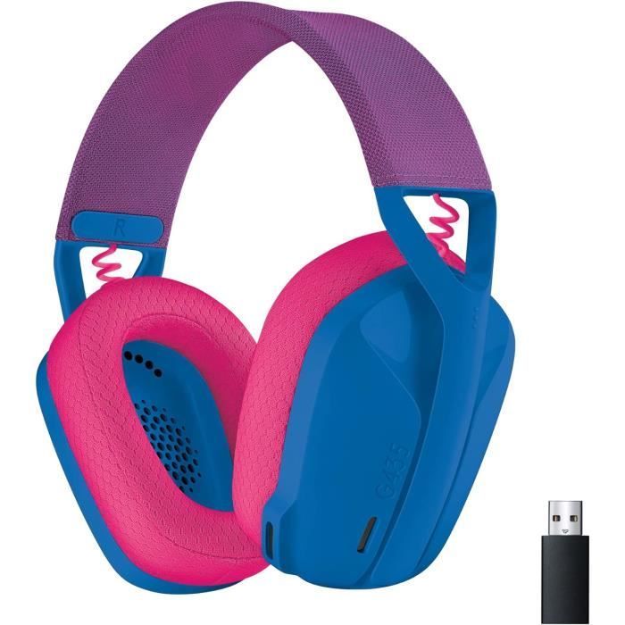 Casque Gaming - LOGITECH G - G435 - LIGHTSPEED & Bluetooth - 18h Autonomie - Bleu