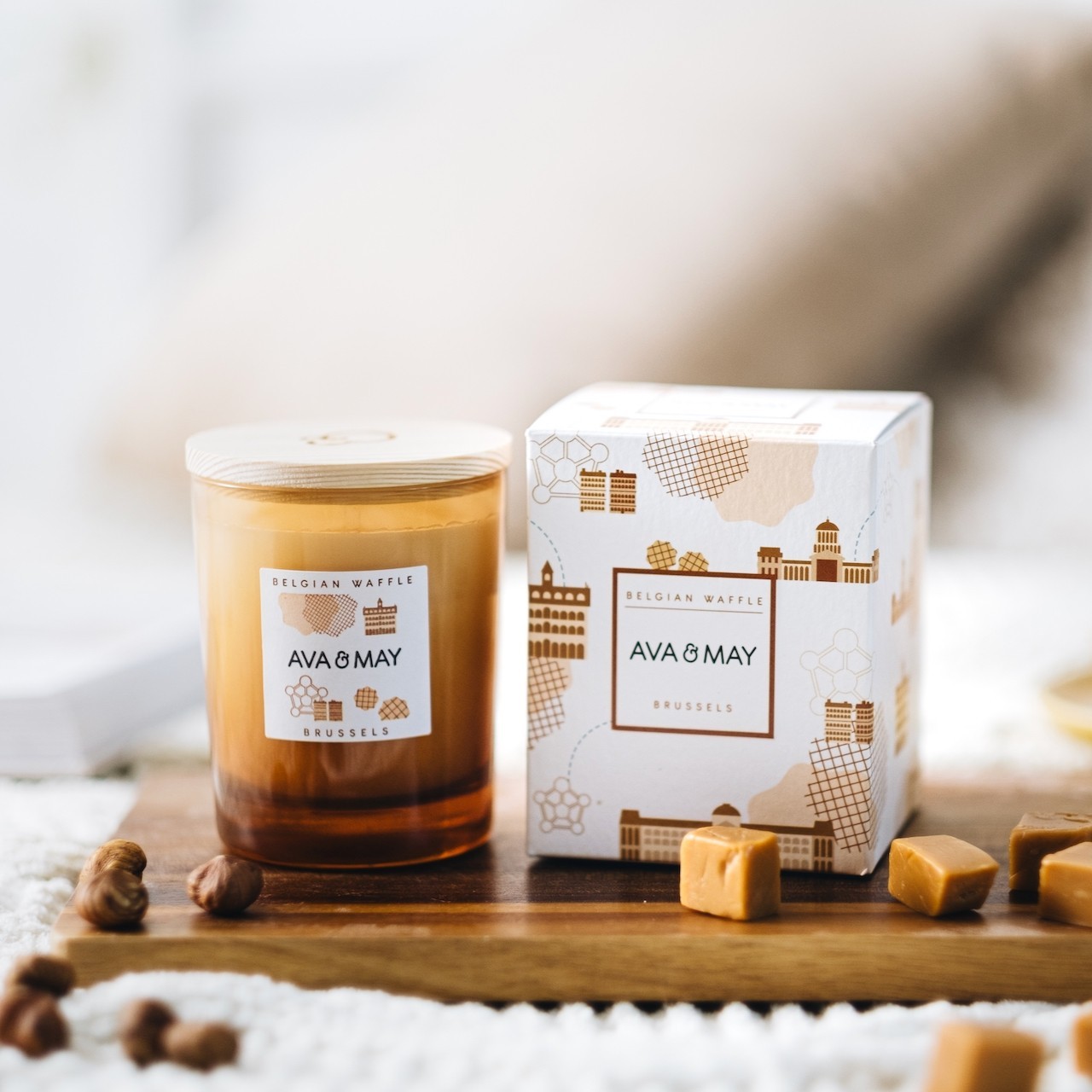 AVA & MAY Bougie parfumée Gaufre Belge