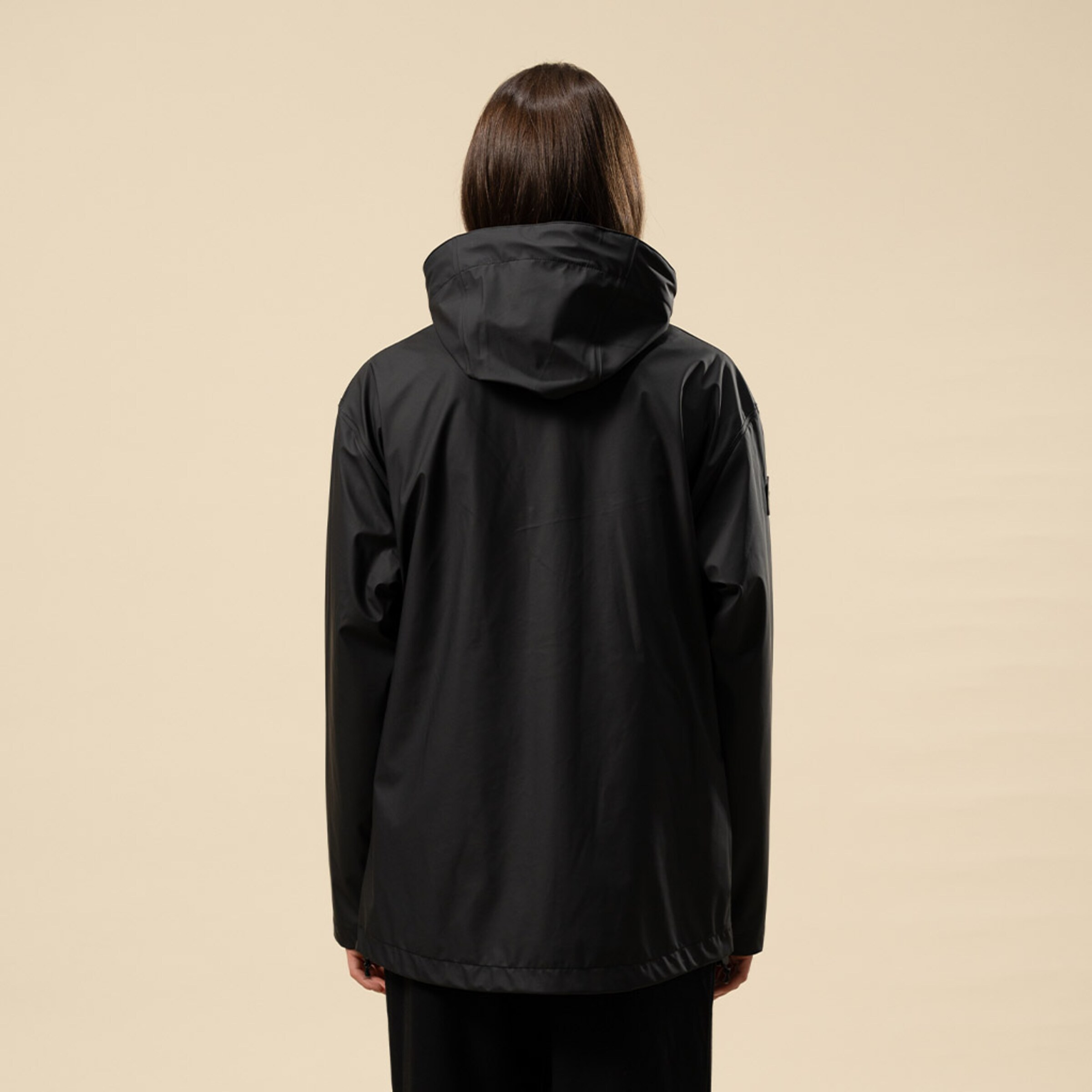 Veste imperméable courte noire de tous les jours