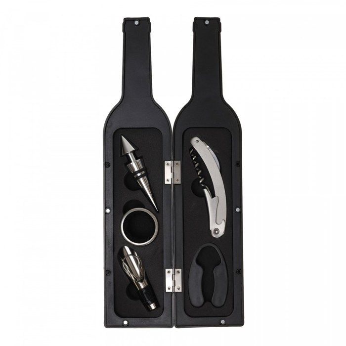 BOUTEILLE AVEC SET À VIN TIRE- BOUCHONS ET ACCESSOIRES KINGHOFF KH-1166