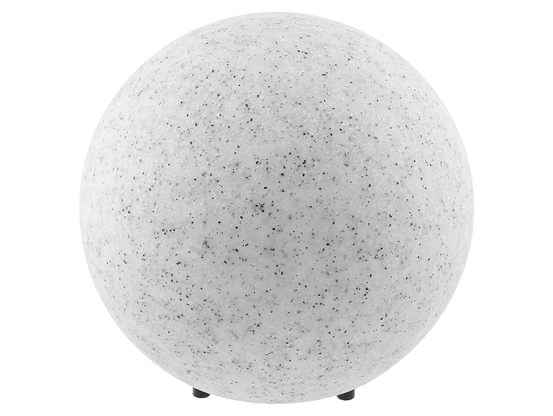 Lampa ogrodowa kula Marmo 28 cm z tworzywa sztucznego biało-szara