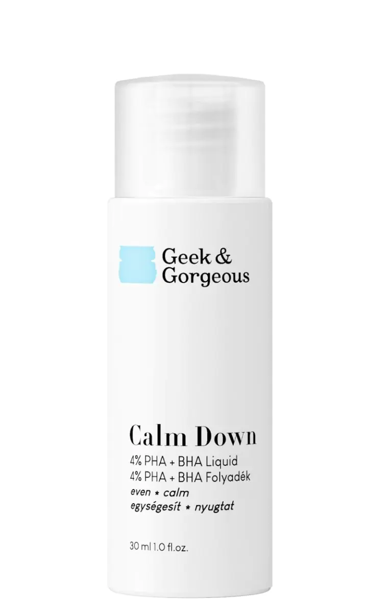 Geek & Gorgeous Calm Down Delikatny eksfoliator z 4% kwasami PHA + BHA