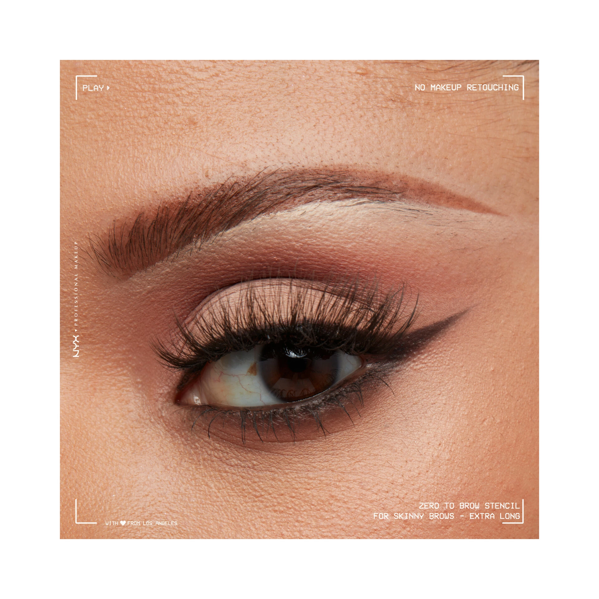 Šablon za obrve Zero To Brow 01 za tanke obrve - NYX Professional Makeup