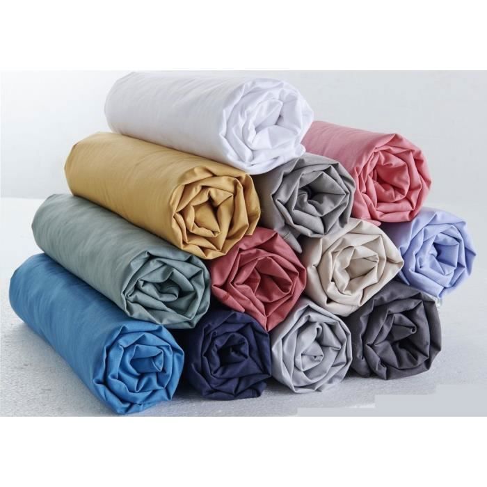 Fitted Sheets - Set of 4 - 100% Cotton - 140 x 190/200 cm - 20/25 cm Pocket Depth - Multicolored