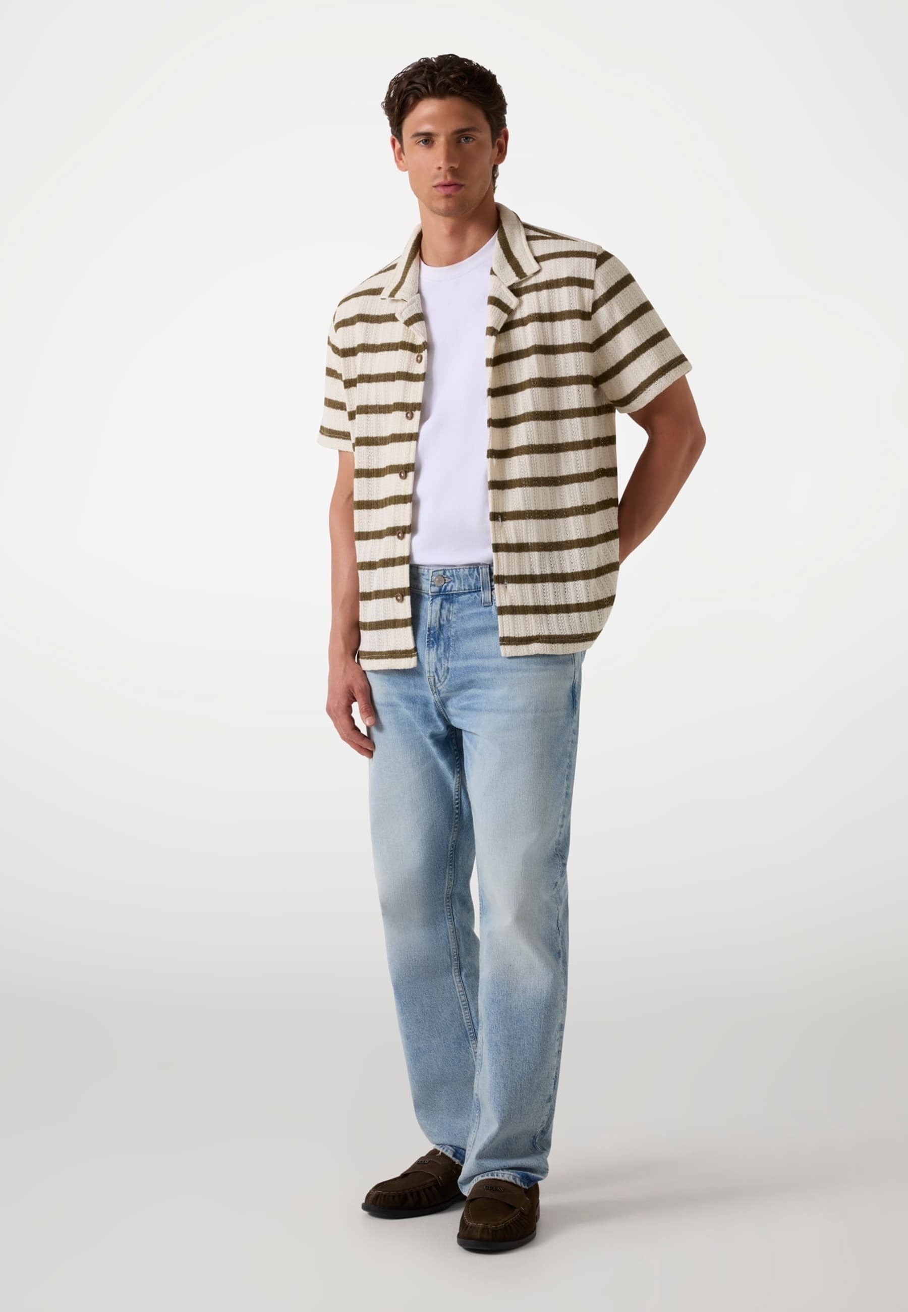 Guess STRIPES - Shirt - veelkleurig groen