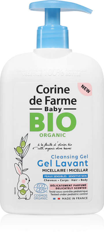 Corine de farme Baby BIO Gel de Limpeza Micelar para Corpo e Cabelo