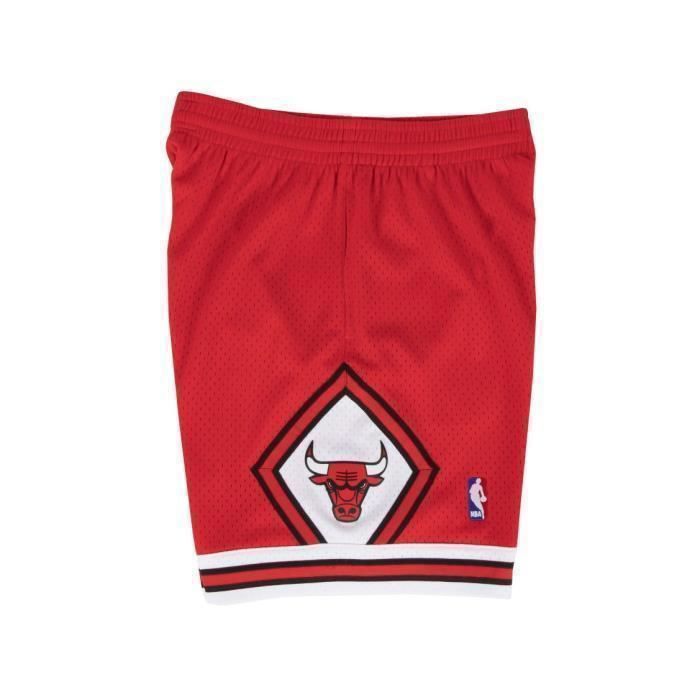 Shorts - Mitchell & Ness - Chicago Bulls - Coral - Adulto - Sem mangas