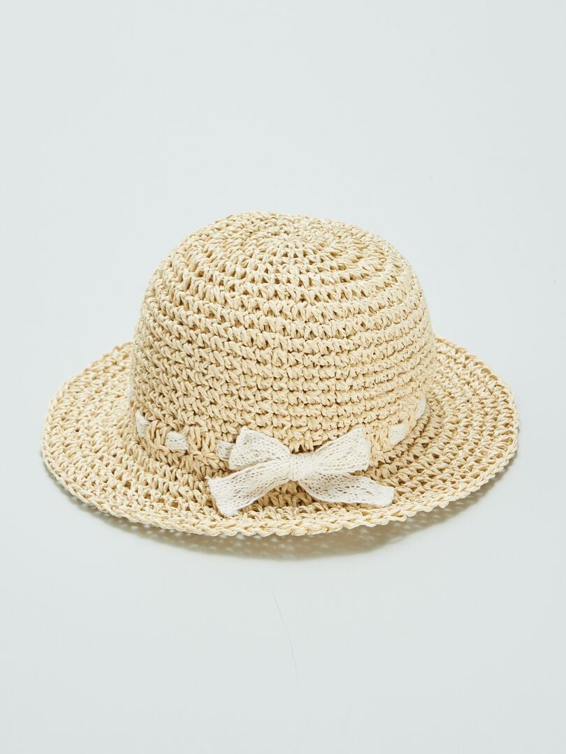 Kapelusz typu cloche - BEŻOWY