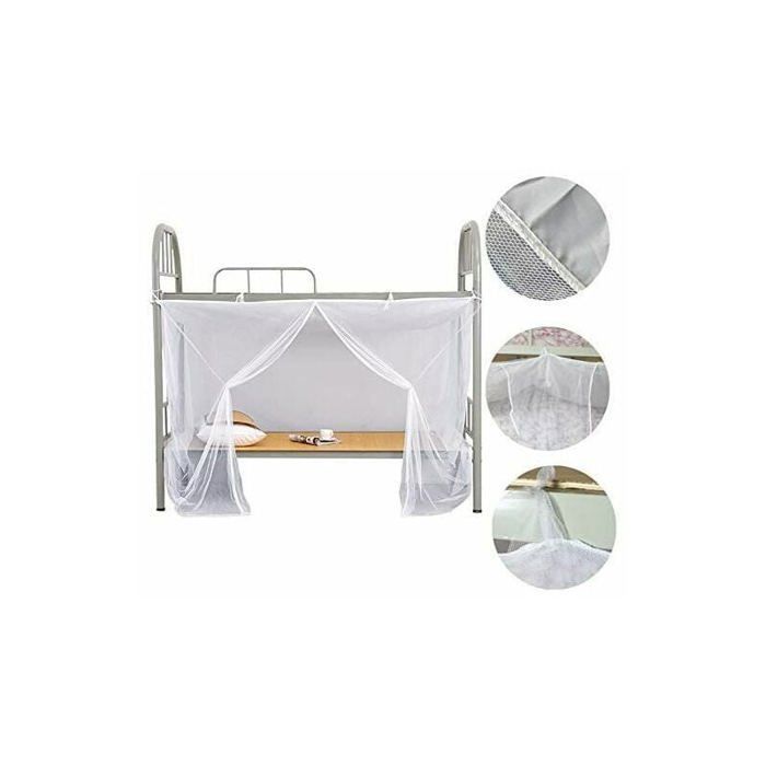 Mosquito net - NAMOTU - 1.4 m high - 1 x 2.0 m - Breathable polyester - Easy installation